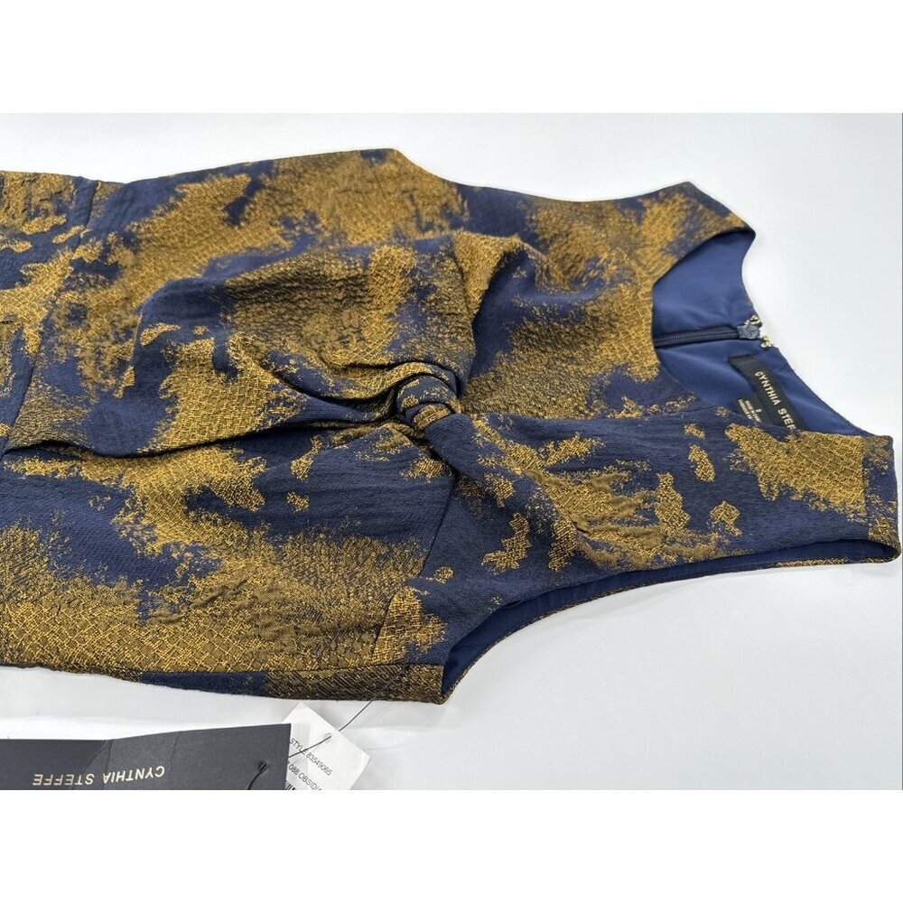 Cynthia Steffe Sheath Dress Womens 2 Blue Bronze Sleeveless Lined Party $328 NEW - Picture 6 of 11